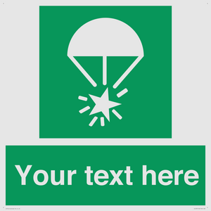 Custom sign safe condition Rocket parachute flare